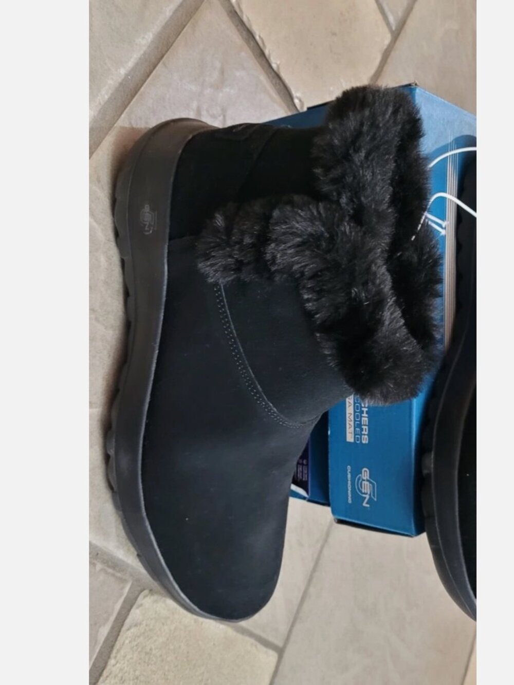 NEW SKECHERS BLACK ANKLE BOOTS BOOTIES WOMENS
